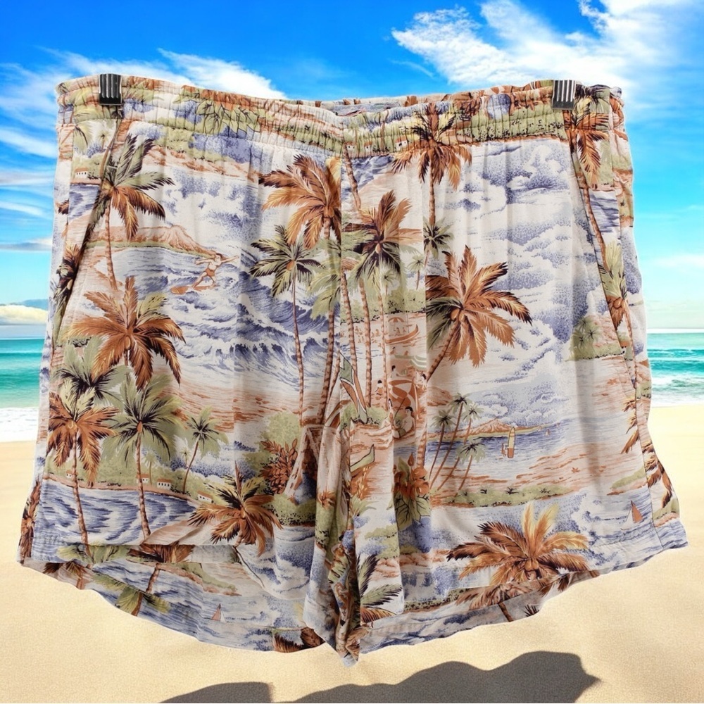 Reyn Spooner Lined Tropical Hawaiian Vacation Resort‎ Swim Trunks Men's Size M